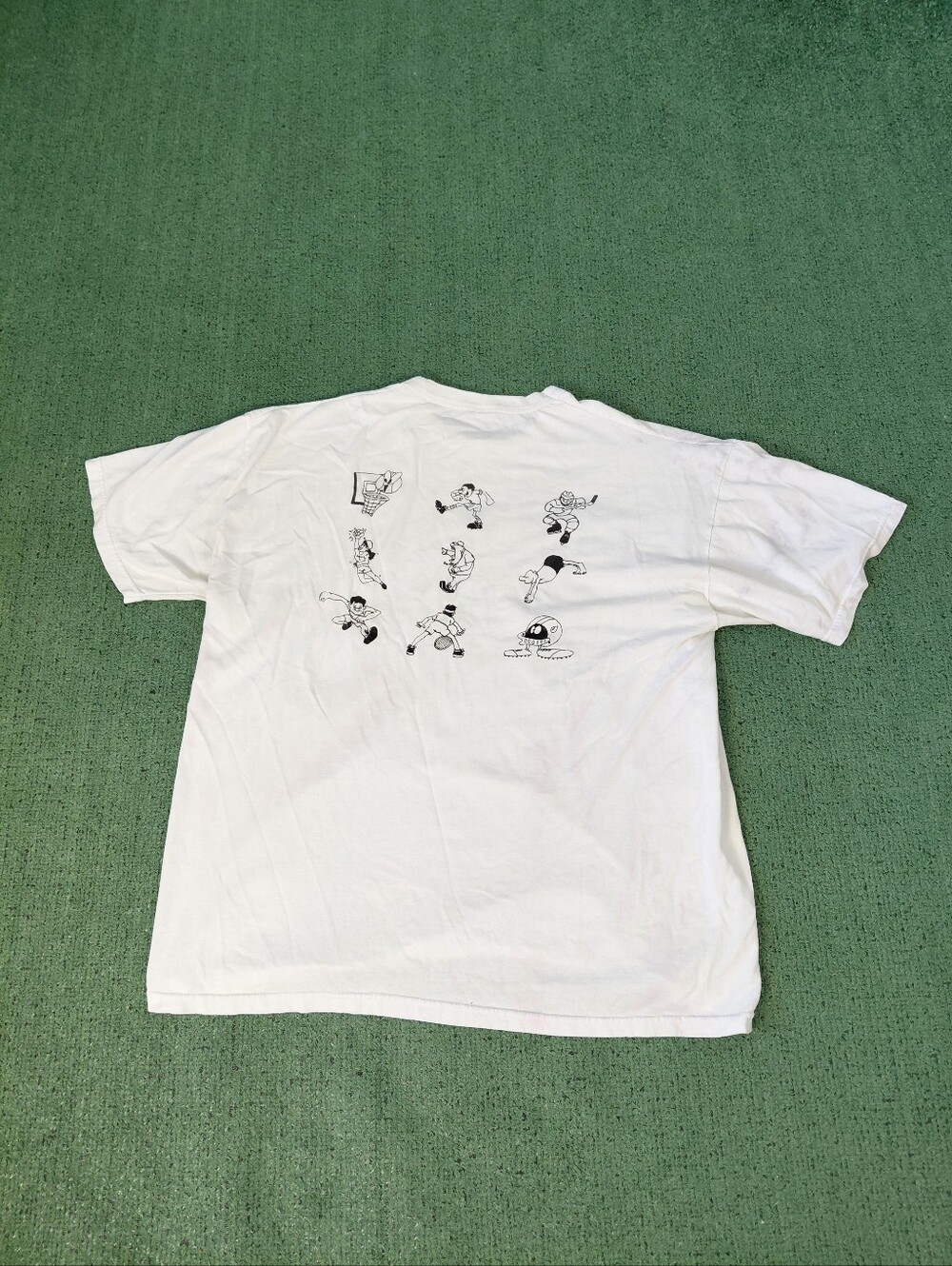 VINTAGE 2001 Pioneer Athletic Training Sports Y2K White T Shirt Sz XL